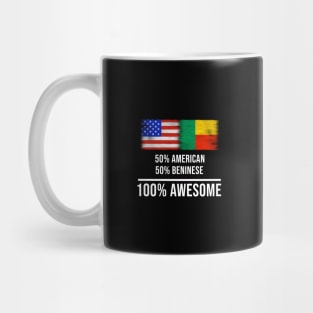 50% American 50% Beninese 100% Awesome - Gift for Beninese Heritage From Benin Mug